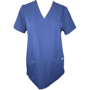 FIGS Casma Womens XS Technical Collection Scrub Top Navy Blue Three‎ Pocket